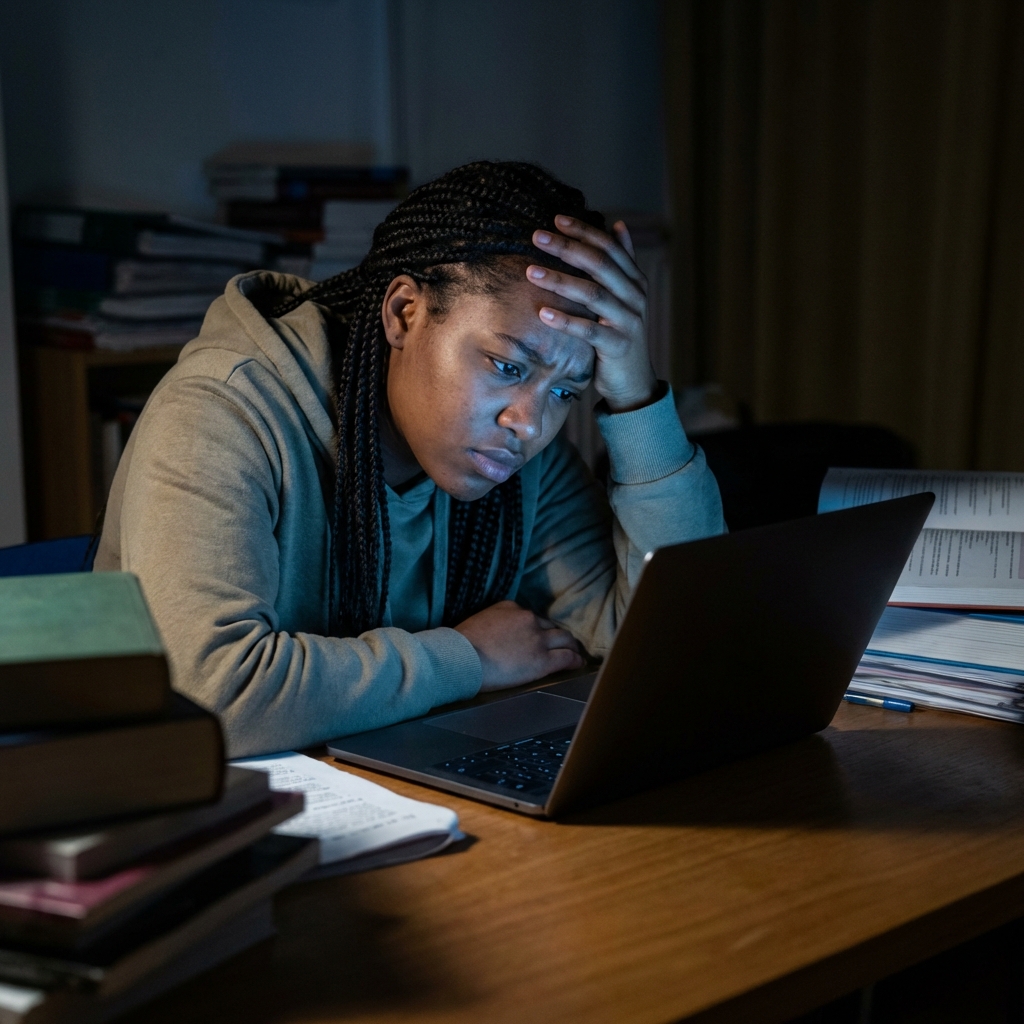 Stressed student